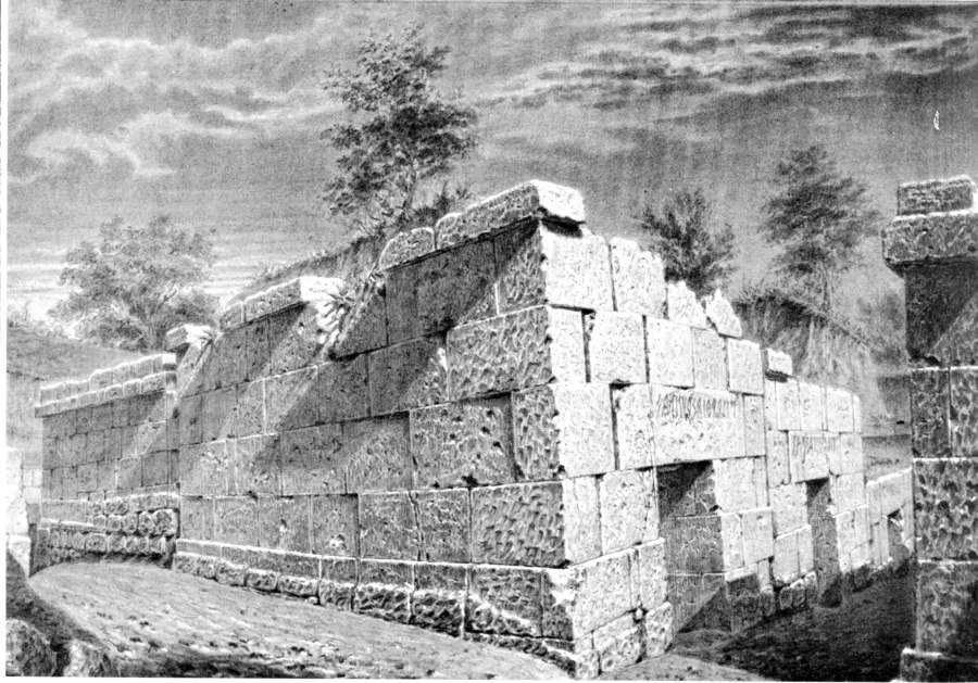 The ruins of an ancient Etruscan necropolis