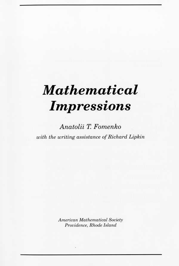 MATHEMATICAL IMPRESSIONS